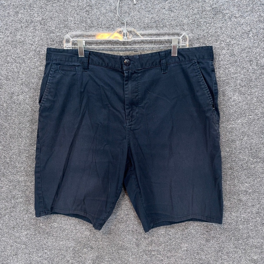 Quiksilver Chino Shorts Mens 38 Blue Straight Fit Flat Front Casual‎ Summer Surf